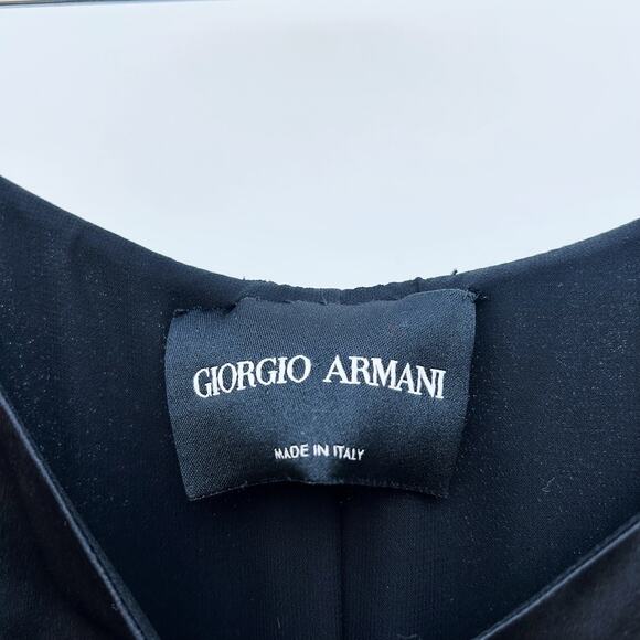 Giorgio Armani Black Silk Evening Gown Strappy Long Designer Authentic Small - Picture 5 of 10
